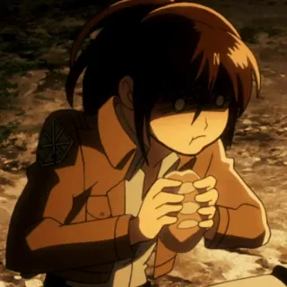 🌈 Sasha Braus Attack on Titan anime, sasha braus, attack on titan, food, eating, funny, expressions telegram sticker