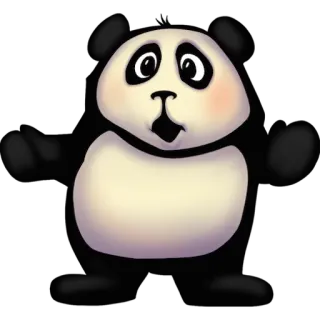 😳 Panda, Schattig, Dier, Cartoon, Sticker, Beer, Zoogdier telegram sticker