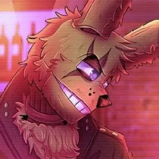 🌟 Springtrap Five Nights at Freddy's animatronic, rabbit, horror, video game, villain, creepy telegram sticker