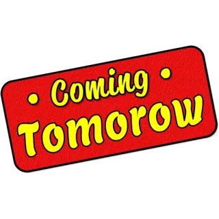 🔜 Coming
Tomorrow prossimamente, domani, evento, annuncio telegram sticker
