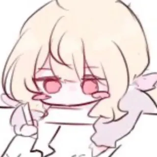 🥄 สาวอนิเมะ, การ์ตูน, ท่าทางไม่สุภาพ, ภาพประกอบ telegram sticker