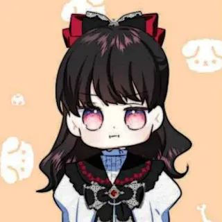 🐈‍⬛️ Anime, Chibi, Carino, Ragazza, Manga, Cartone animato whatsapp sticker
