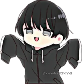 😄 anime, sticker, cute, channel, person telegram sticker