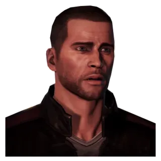 😰 Commander Shepard Mass Effect permainan video, sci-fi, luar angkasa, tentara telegram sticker