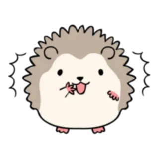 😂 erizo, lindo, animal, dibujos animados, pegatina telegram sticker