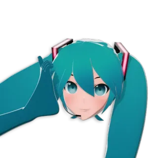 👍 Hatsune Miku Hatsune Miku, Vocaloid, Anime, Manga, Süß, Kawaii, Digital Idol telegram sticker
