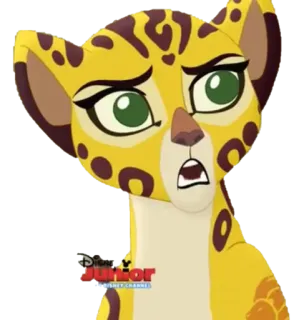😯 Fuli The Lion Guard guépard, fuli, la garde du roi lion, disney junior, dessin animé telegram sticker