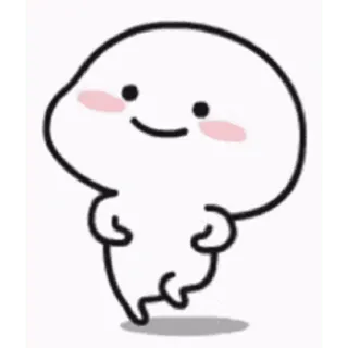 😀 cute, cartoon, smiling, white, simple telegram sticker