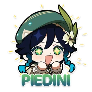🦶 Venti Genshin Impact PIEDINI Anime, Genshin Impact, Venti, Süß, Cartoon, Spielfigur telegram sticker