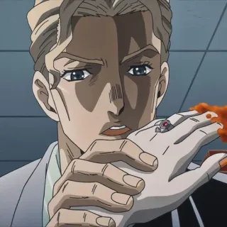 🐈 Yoshikage Kira JoJo's Bizarre Adventure Anime, Manga, Bösewicht, Hand, Jojo whatsapp sticker