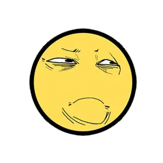 😰 emoji, meme, face, smirk, funny, yellow telegram sticker