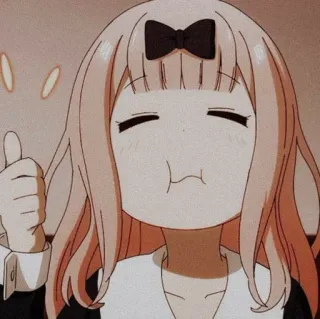 💌 Chika Fujiwara Kaguya-sama: Love Is War Anime, Chika, Kaguya-sama, Daumen hoch, Süß telegram sticker