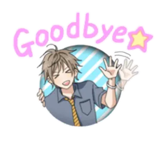 ✋ Goodbye tschüss, winken, anime, cartoon, abschied, süß whatsapp sticker