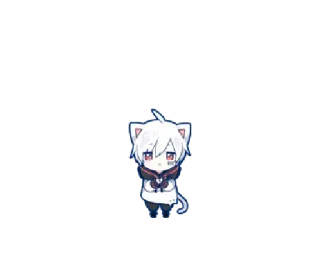 🤍 chibi, cat, animal, kawaii, cute, sticker whatsapp sticker