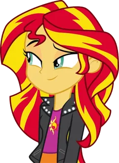 😏 Sunset Shimmer My Little Pony: Equestria Girls サンセットシマー, エクエストリア・ガールズ, アニメ, アニメーション, 友情 whatsapp sticker