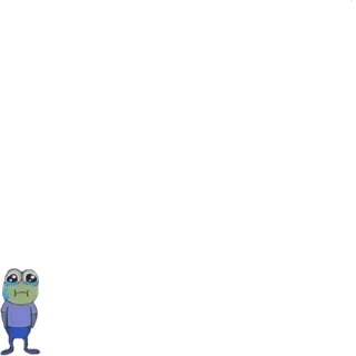 😶 sedih, menangis, kartun, karakter, biru, emosi telegram sticker