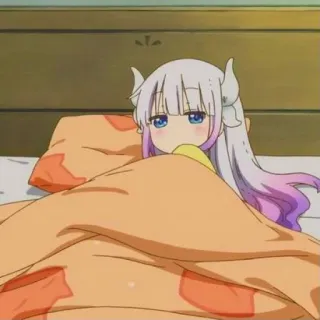 ☁️ Kanna Kamui Miss Kobayashi's Dragon Maid Anime, Drago, Kanna, Carino, Kawaii, Cartone animato, Miss Kobayashi's Dragon Maid telegram sticker
