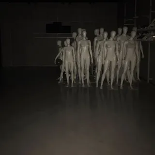 👁 mannequins, creepy, eerie, horror, night, dark telegram sticker