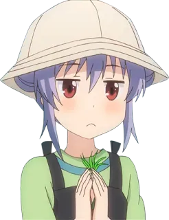 🙏 动漫, 女孩, 角色, 帽子, 可爱 telegram sticker