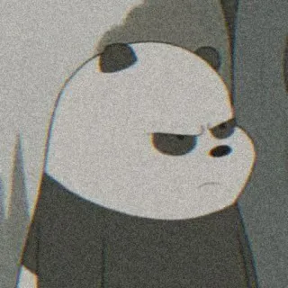 🧃 Panda We Bare Bears panda, we bare bears, cartoon, angry, grumpy, bear whatsapp sticker