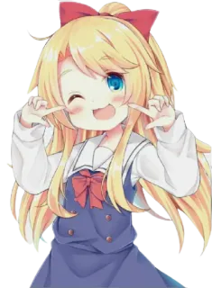 😉 anime, chica, linda, dibujos animados, personaje, kawaii telegram sticker