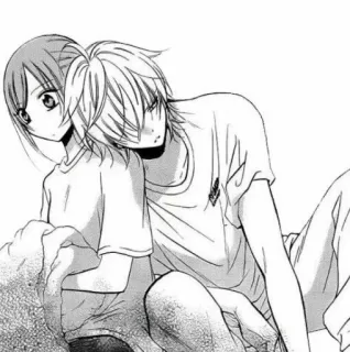 🥀 Anime, Manga, Couple, Romance, Câlin telegram sticker