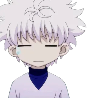 😑 Killua Hunter x Hunter アニメ, キルア, HUNTER×HUNTER, 悲しい, 漫画 telegram sticker