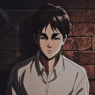 😞 Eren Yeager Attack on Titan anime, eren, attack on titan, shingeki no kyojin, aot telegram sticker