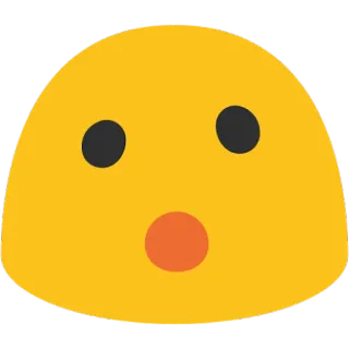 😮 Emoji, Zaskoczony, Żółty, Twarz telegram sticker