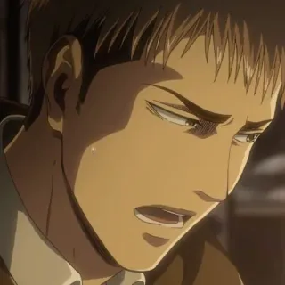 🥺 Reiner Braun Attack on Titan Anime, Personaje, Triste, Preocupado, Reiner Braun telegram sticker