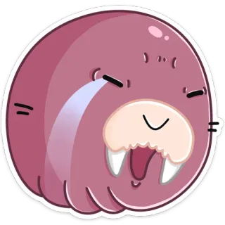 😭 morsa, animal, dibujo animado, criatura marina, lindo, mamífero telegram sticker