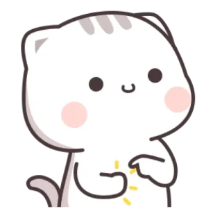 😾 gato, lindo, sticker, animal, dibujo animado, kawaii telegram sticker