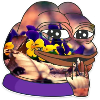 ☺️ Pepe the Frog Pepe o sapo, Meme, Meme da internet, Sapo, Desenho animado, Floral telegram sticker