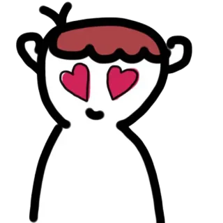 😍 사랑, 눈, 하트, 만화 telegram sticker