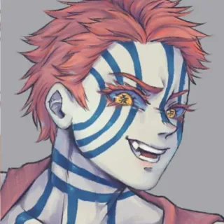 😃 Akaza Demon Slayer Аказа, Клинок, рассекающий демонов, Аниме, Манга, Демон telegram sticker