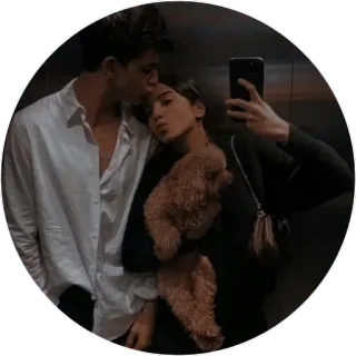💭 couple, dog, love, affection, romance, people telegram sticker