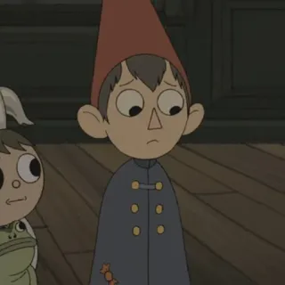 🍫 Wirt Over the Garden Wall 卡通, 花园墙之外, 沃特, 悲伤, 斗篷 telegram sticker