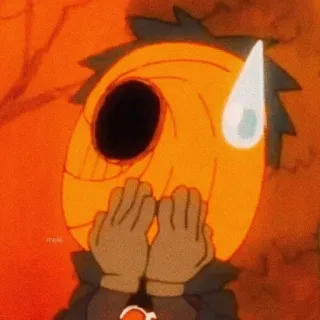 ⛰️ Tobi Naruto anime, manga, tobi, naruto, masked character, fearful telegram sticker