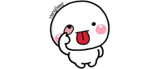 😜 Cartone animato, Personaggio, Dito medio, Offensivo telegram sticker