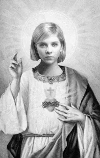 ✝ религиозный, святое сердце, святой, святой, портрет, нимб whatsapp sticker