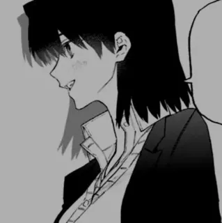 🗝 Gadis anime, Gaya manga, Hitam putih, Karakter perempuan, Kartun, Seni Jepang, Ilustrasi telegram sticker