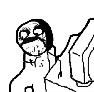 💔 meme, rage face, trollface, internet whatsapp sticker