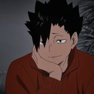 🥰 Kuroo Tetsurō Haikyuu!! Anime, Haikyuu, Kuroo, Tetsuro, Charakter, Manga, lächelnd telegram sticker