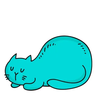 😧 Katze, Tier, süß, Aufkleber, Cartoon, schläfrig telegram sticker