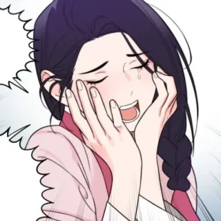 🔖 llorando, triste, molesta, mujer, anime, dibujos animados whatsapp sticker