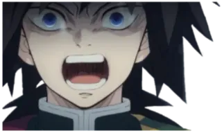 😠 Giyu Tomioka Demon Slayer Animé, Giyu Tomioka, Demon Slayer, Choqué, Contrarié whatsapp sticker