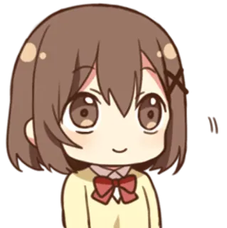 🙂 Anime, Ragazza, Carina, Cartone animato, Chibi, Personaggio, Disegno telegram sticker