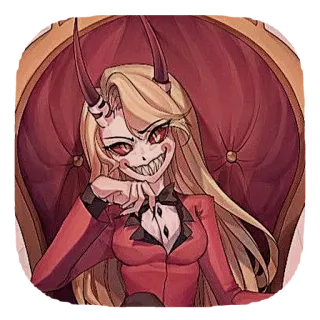 ❤ Charlie Morningstar Hazbin Hotel Hazbin Hotel, Charlie Morningstar, iblis, kartun, animasi telegram sticker