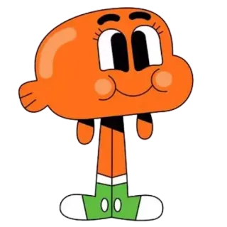 🙂 Darwin Watterson The Amazing World of Gumball Dibujo animado, Pez, Naranja, Lindo, Animado whatsapp sticker