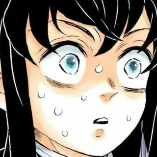 ☁️ Muichiro Tokito Demon Slayer anime, manga, khawatir, berkeringat, cemas telegram sticker